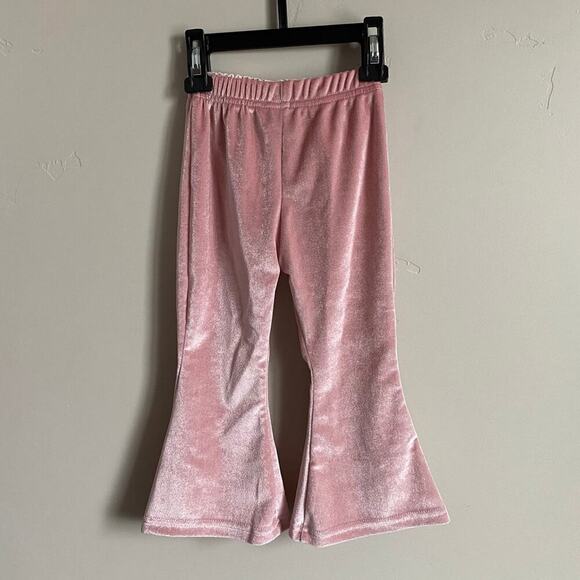2t Pink Velvet Bell Bottoms - Picture 2 of 3
